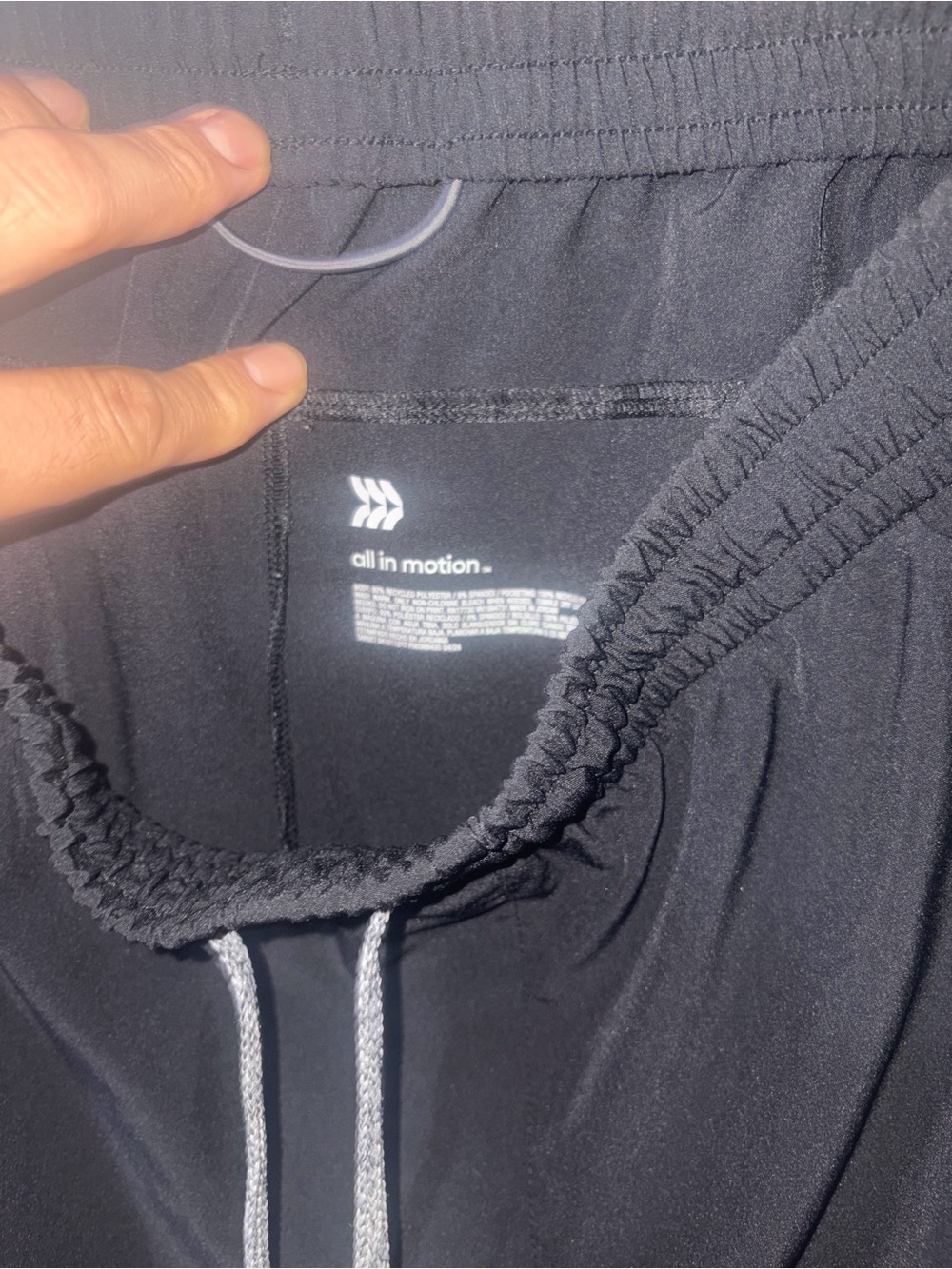 all in motion Black Men's Athletic Shorts with Reflective Drawcord - Picture 4 of 4